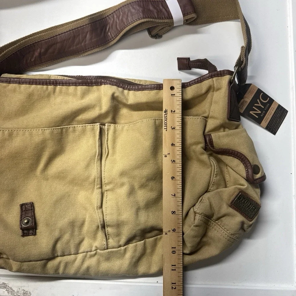 Studio Manhattan Cross Body Crossbody Messenger Canvas Bag
